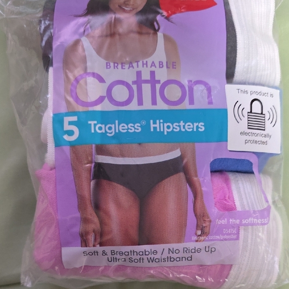 Hanes Cotton Tagless Hipsters 5-Pack - Picture 2 of 5